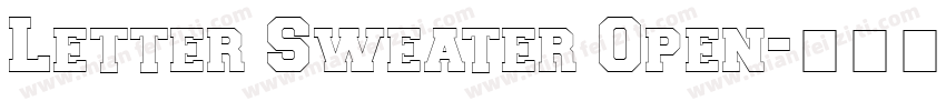 Letter Sweater Open字体转换